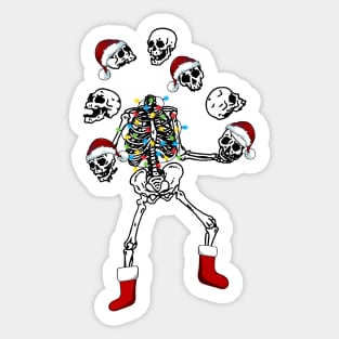 Christmas Skeleton Dancing Light Sticker